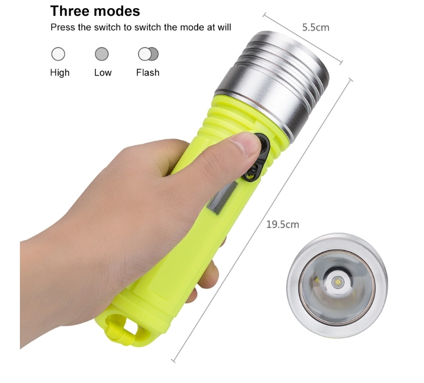 Handheld Zoomable Water Resistant Tactical Flashlight LED Driving Torch