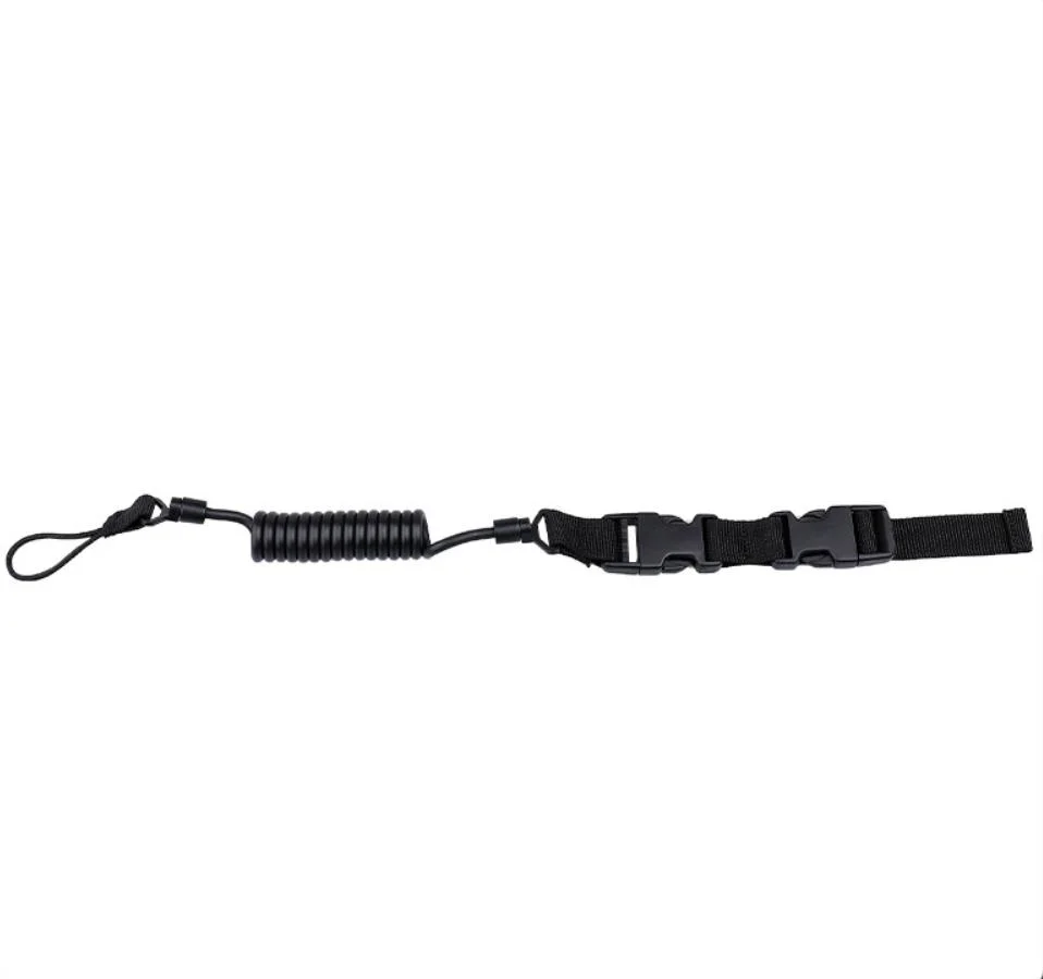 New Retractable Tactical Spring Rope Keychain Gun Sling